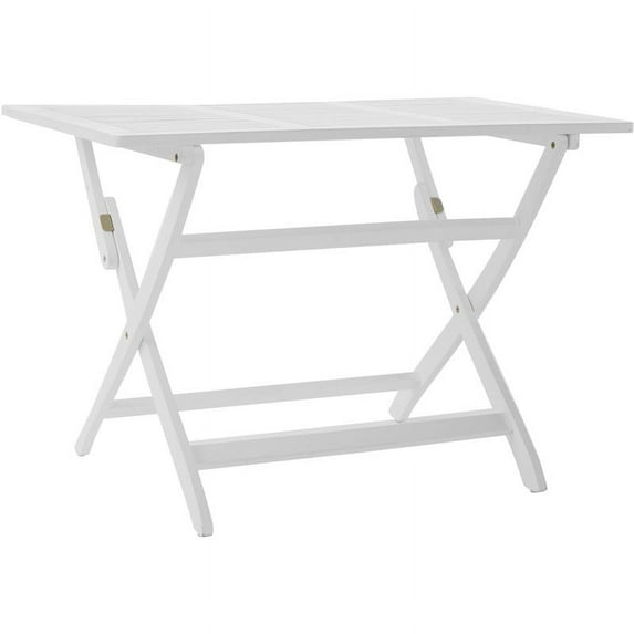Noble House Positano Wooden Foldable Patio Dining Table in White