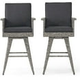thumbnail image 1 of Noble House Puerta Mixed Black Wicker Barstools (Set of 2), 1 of 14
