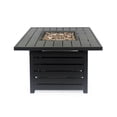 thumbnail image 1 of Noble House Rene Outdoor Square Iron Fire Pit in Matte Black, 1 of 8