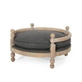 thumbnail image 1 of Noble House Rex Fabric and Wood Frame Medium Pet Bed, Charcoal and Antique Natural, 1 of 8