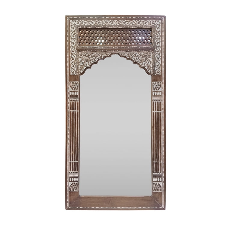 Noble House Rivet Mango Wood Handcrafted Carved Full Length
