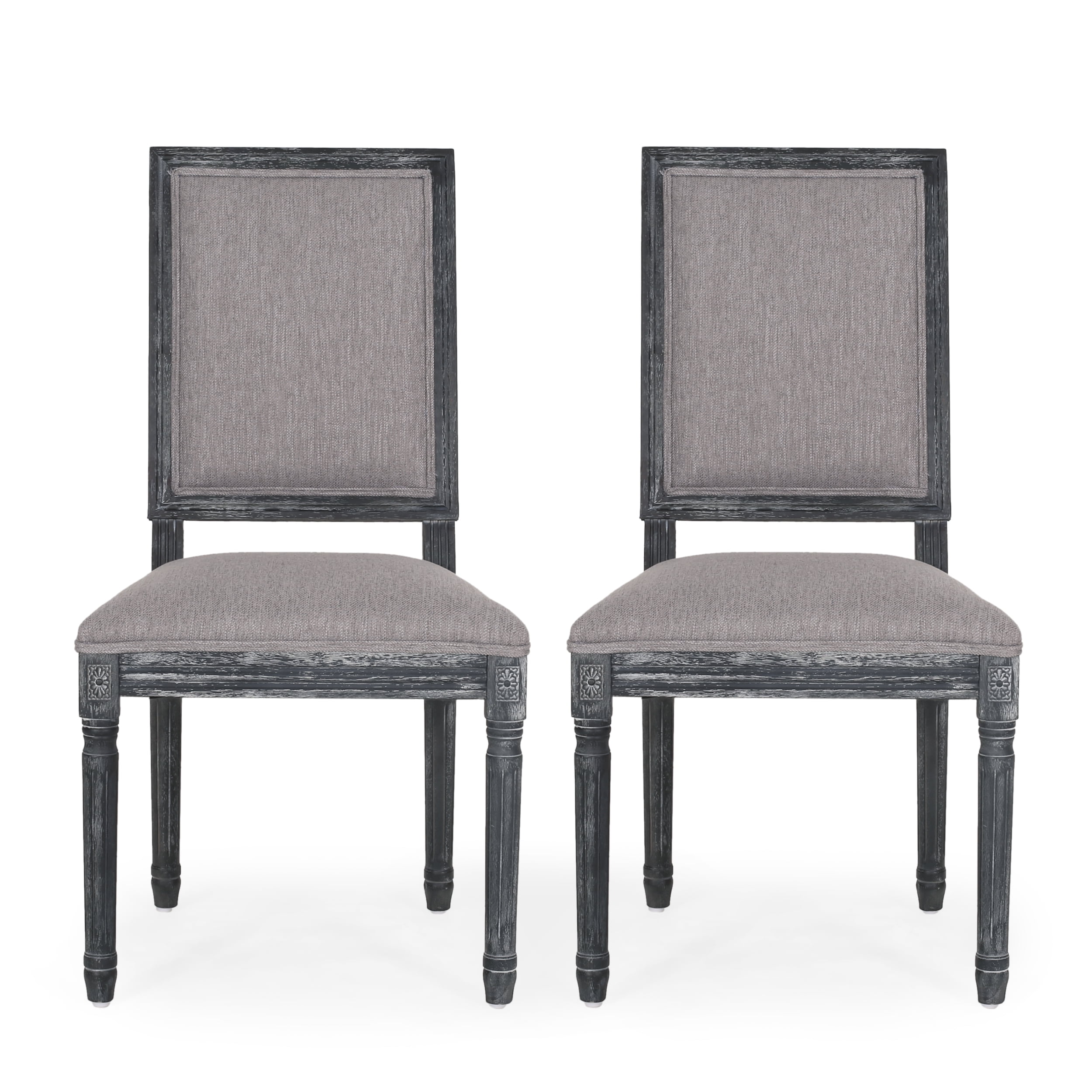 Robin Gray Upholstered Rubberwood Dining Side Chair Set