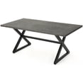 thumbnail image 1 of Noble House Rolando 70.5" Aluminum Patio Dining Table in Gray and Black, 1 of 10