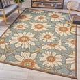 thumbnail image 1 of Noble House Romeo Indoor Floral 8 x 11 Area Rug, Blue, Brown, 1 of 3