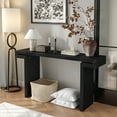 thumbnail image 1 of Noble House Rustic Farmhouse Console Table , Distressed Wood Finish Entryway Sofa Side Table for Living Room, Hallway, Black, 1 of 7