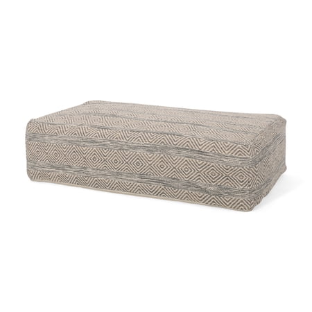 Noble House Ryker Boho Cotton Bean Bag Ottoman, Multicolor
