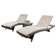 thumbnail image 1 of Noble House Salem 3-PC Patio Wicker Lounge Set Multi-Brown/White Stripes Cushion, 1 of 8
