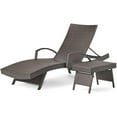 thumbnail image 1 of Noble House Salem Outdoor Wicker Adjustable Chaise Lounge with Arms, 1 of 13