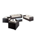 thumbnail image 1 of Noble House Santa Rosa 8 Piece Outdoor Wicker Sofa Set in Multibrown, 1 of 64