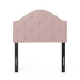 thumbnail image 1 of Noble House Seamus Contemporary Upholstered Twin Headboard, Light Blush, Black, 1 of 9
