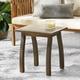 thumbnail image 1 of Christopher Knight Home Outdoor Accent Side Table, Acacia Wood End Table with Curved Legs, Dark Brown, 1 of 9