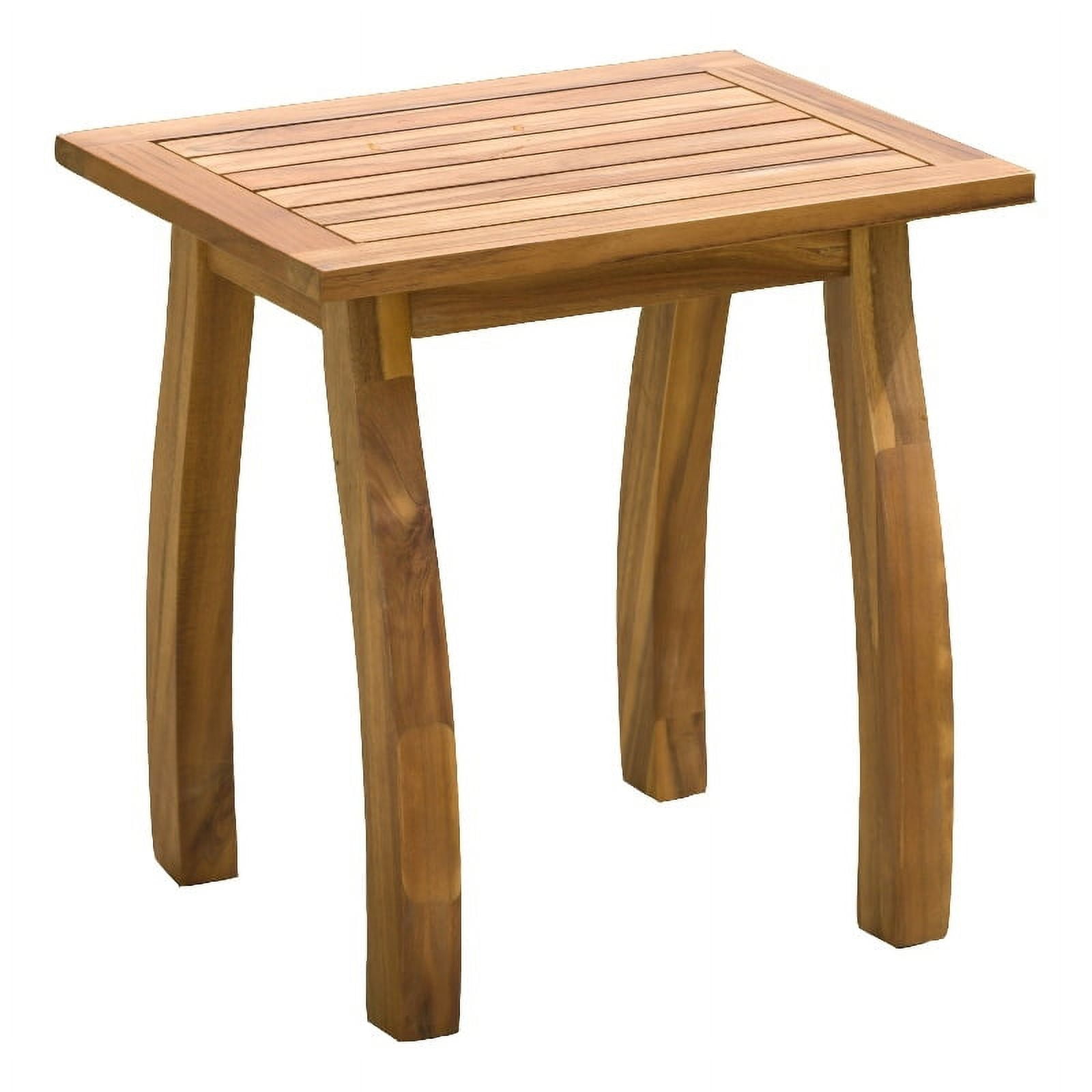 Noble House Selma Teak Wood Square Patio Accent Table