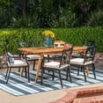 thumbnail image 1 of Noble House Slymar 7 Piece Wooden Patio Dining Set in Teak, 1 of 6