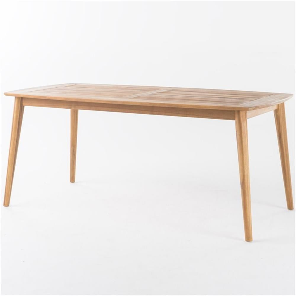 Sunqueen 71" Teak Brown Wooden Patio Dining Table