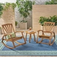 thumbnail image 1 of Noble House Sunview Outdoor Rustic Recliner Rocking Chair w/ Table Teak, 1 of 16