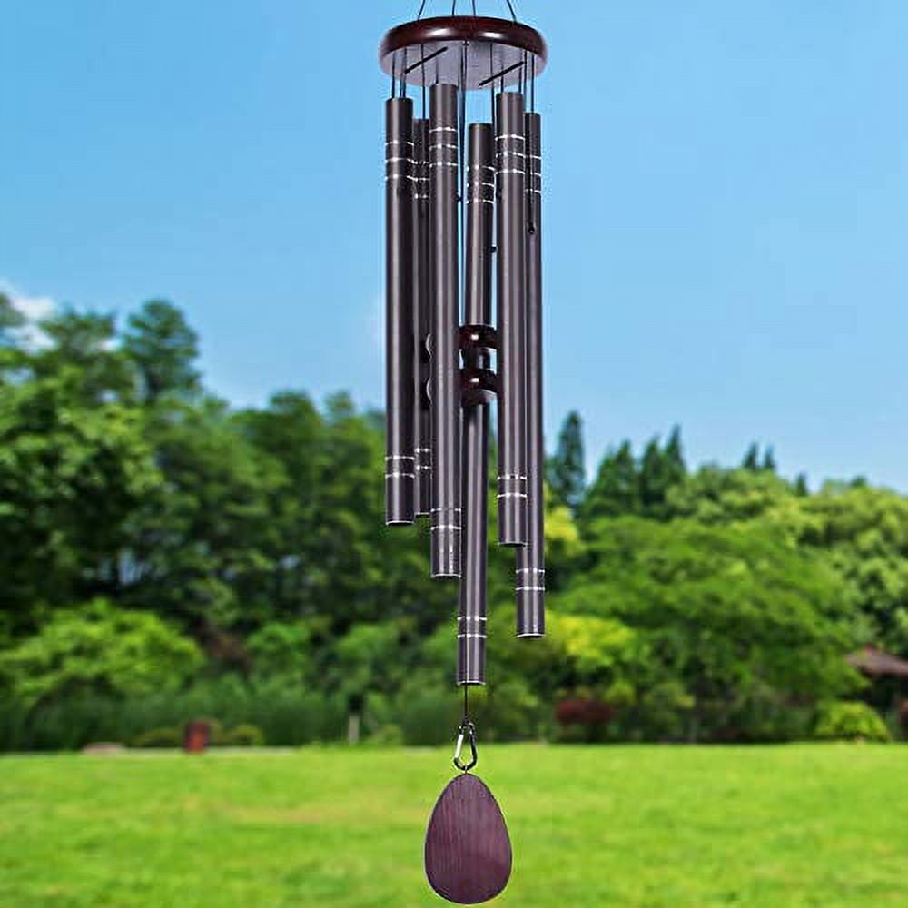 Large Dark Brown Aluminum Memorial Wind Chimes, 42"