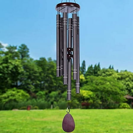Noble House Sympathy Wind Chimes Outdoor Large Deep Tone,42" Memorial Wind Chimes for Loss of Loved ones,Big Wind Chimes, Both Indoor Decor and Outdoor Decor in Your Garden,Yard and Patio (Dark Brown)