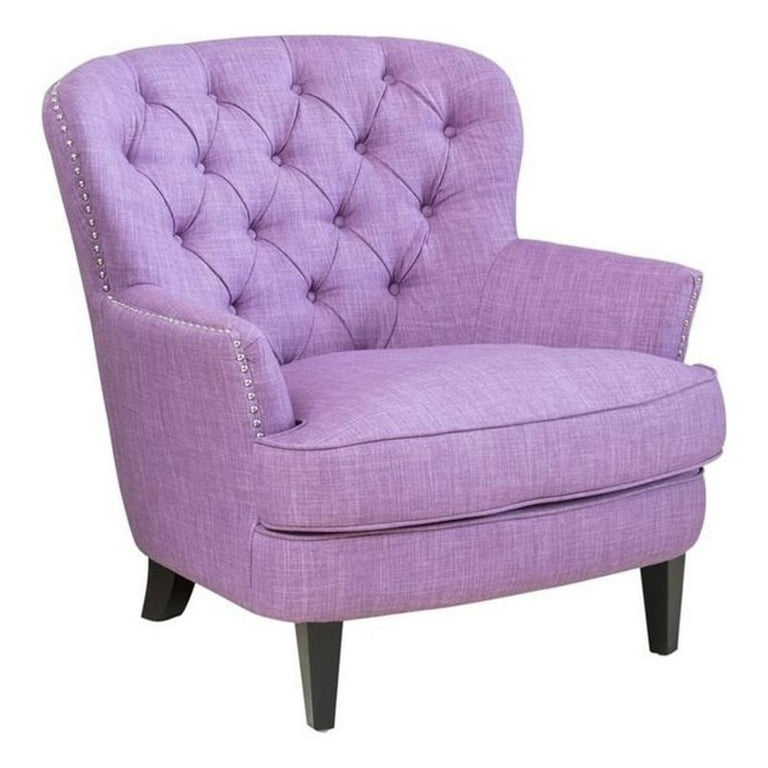 Noble House Tafton Fabric Club Chair in Light Purple