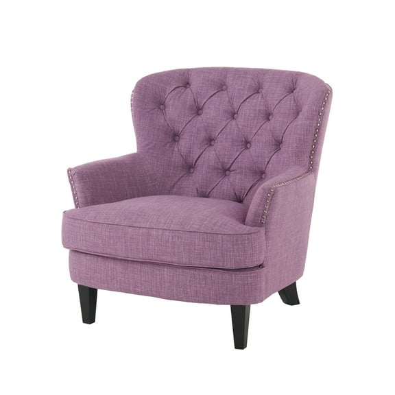 Noble House Taylor Light Purple Fabric Club Chair