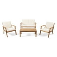 thumbnail image 1 of Noble House Temecula Outdoor  4 Seater Chat Set  Brown Patina and Cream, 1 of 13