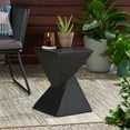 thumbnail image 1 of Noble House Tess Modern Light Weight Concrete Outdoor Accent Table in Black, 1 of 7