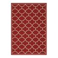 thumbnail image 1 of Noble House Thornhill 90x63" Indoor/Outdoor Fabric Area Rug in Red and Ivory, 1 of 13