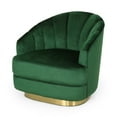 thumbnail image 1 of Noble House Tomilson Velvet Channel Stitch Club Chair, Green, 1 of 7