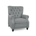 thumbnail image 1 of Noble House Torrens Fabric Tufted Recliner, Gray and Dark Brown, 1 of 8