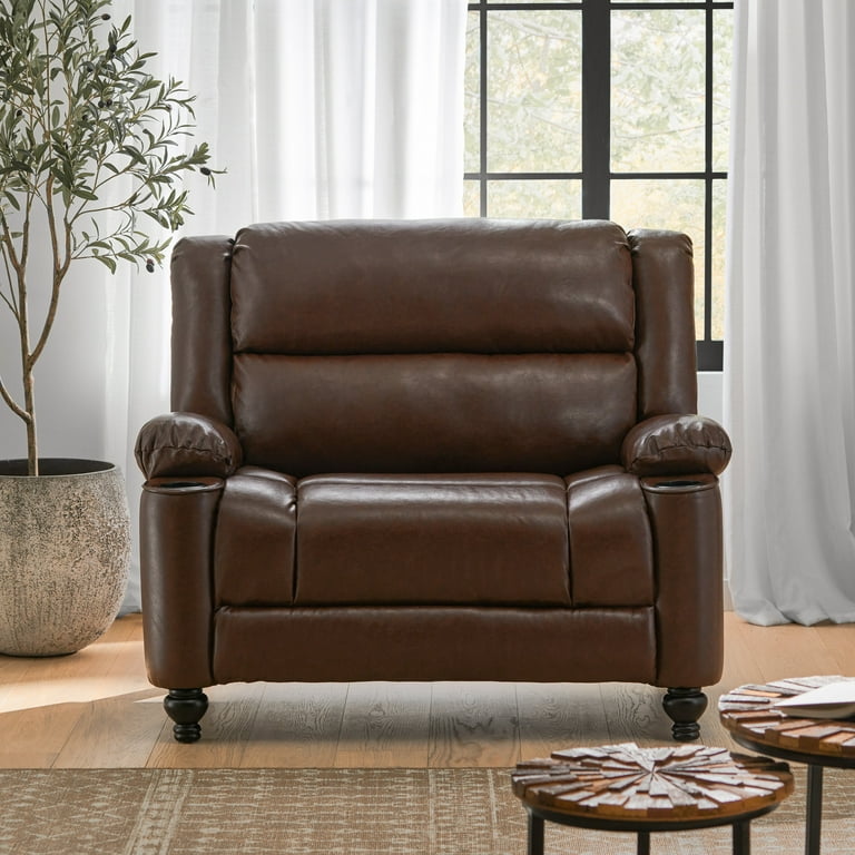 Brown clearance oversized recliner