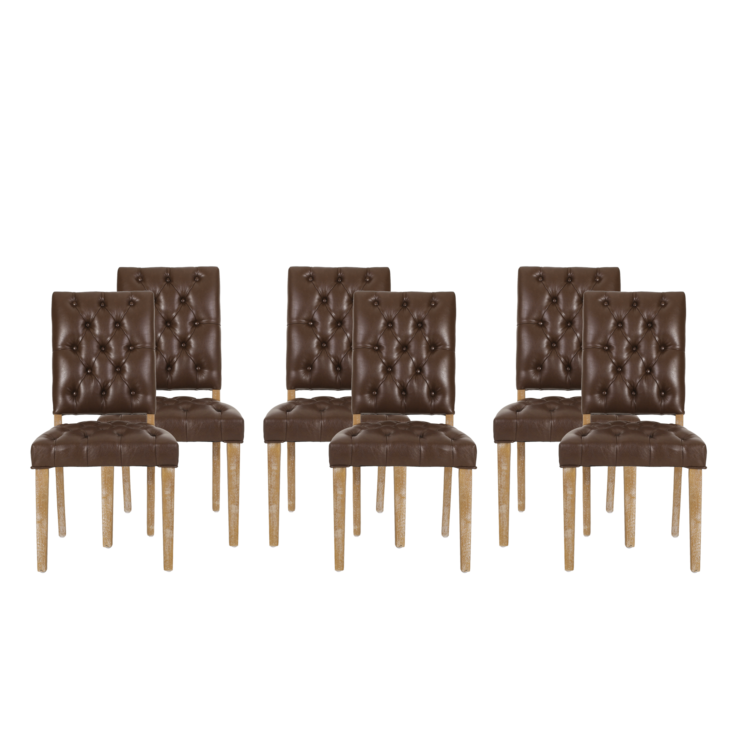 Leather and fabric online dining chairs