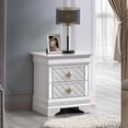 thumbnail image 1 of Noble House Verona Wood Nightstand with 2 Drawers, Dovetail Construction,  Pearl White Finish, 1 of 6