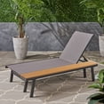 thumbnail image 1 of Noble House Waterloo Outdoor Mesh/luminum Lounge with Side Table Gray, 1 of 12