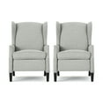 thumbnail image 1 of Noble House Wescott Fabric Recliner, Set of 2,Gray Moss, Dark Brown, 1 of 11