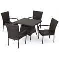 thumbnail image 1 of Noble House Wesley 5 Piece Wicker Patio Dining Set in Brown Dining Set, 1 of 11