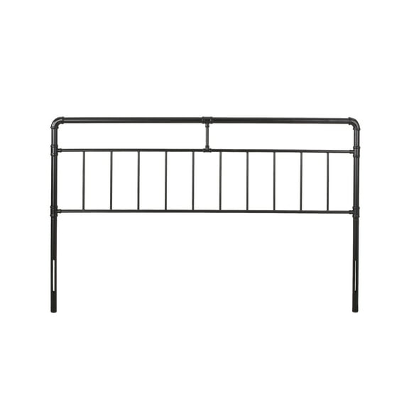 Noble House Wesson Contemporary Iron King Headboard, Flat Black
