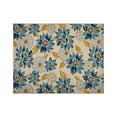 thumbnail image 1 of Noble House Wildwood 120x94" Rectangle Fabric Area Rug in Ivory/Blue/Green, 1 of 6