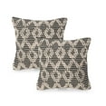 thumbnail image 1 of Noble House Xinyue Decorative Throw Pillow, 18" x 18", Black and Beige, 2 Pack, 1 of 8