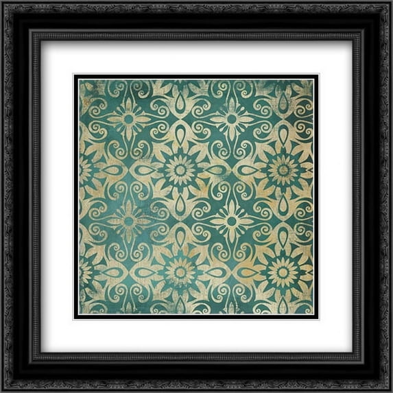 Noble II - Mini 2x Matted 20x20 Black Ornate Framed Art Print by Wilson, Aimee