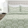 thumbnail image 1 of Noble Linen's 3 Piece Duvet Cover Set with Damask Pattern, 1 of 1