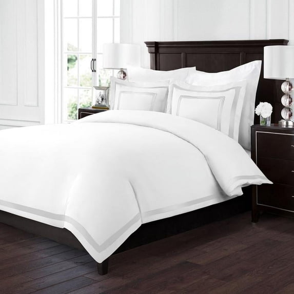 Noble Linen's 3 Piece Embroidered Duvet Cover Set