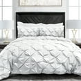 thumbnail image 1 of Noble Linen's 3 Piece Pinch Pleat Comforter Set, 1 of 1