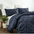 thumbnail image 1 of Noble Linen's 3 Piece Pinch Pleat Duvet Cover Set, 1 of 6