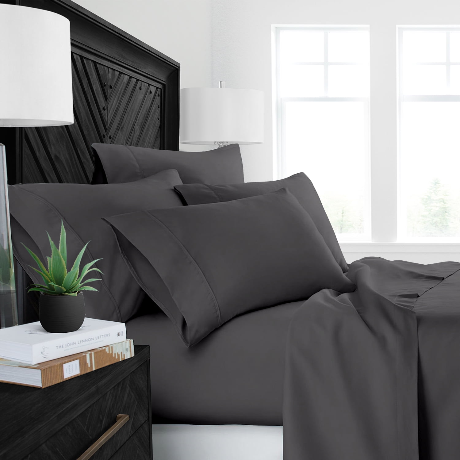 Noble Linen's 4 Piece Aloe Vera Microfiber Sheet Set