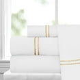 thumbnail image 1 of Noble Linen's 4 Piece Sheet Set with Rope Embroidery, 1 of 3