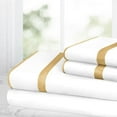 thumbnail image 1 of Noble Linen's 4 Piece Sheet Set with Satin Band Trim, 1 of 1