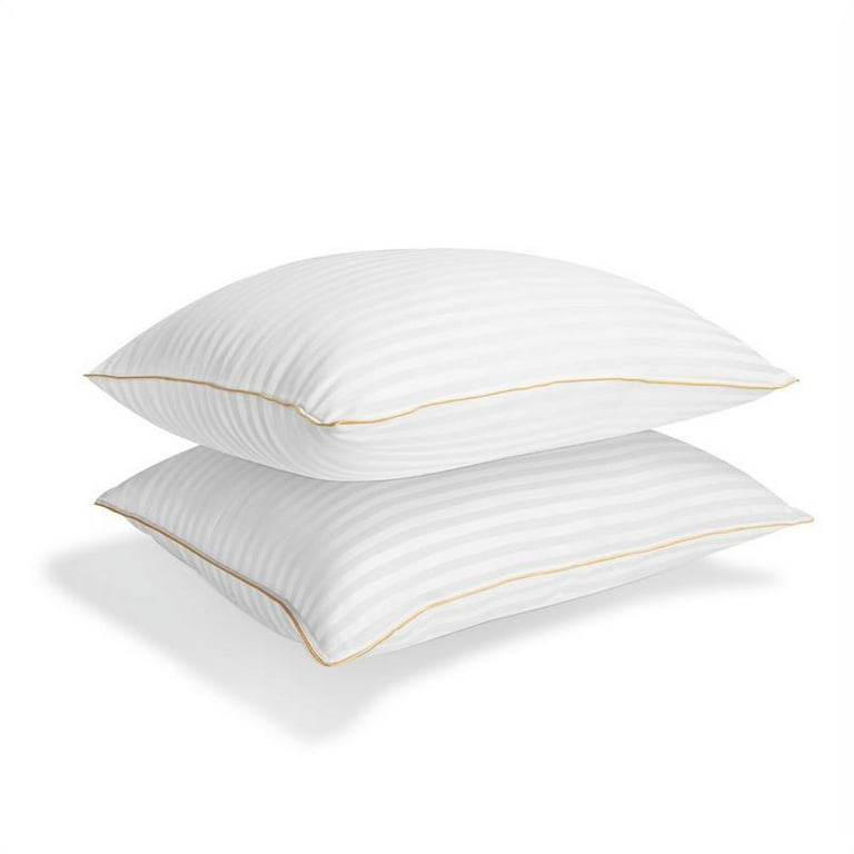 Home Collection 2-Pack Plush Down Alternative Gel Fiber Pillows, White, Queen