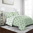 thumbnail image 1 of Noble Linen's Reversible Goose Down Alternative Comforter with Quatrefoil Pattern, 1 of 1