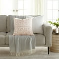 thumbnail image 1 of Noble Linens 2-Pack Cotton Slub Decor Throw Pillows - Antique Floral Rose, 1 of 4