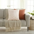 thumbnail image 1 of Noble Linens 2-Pack Cotton Slub Decor Throw Pillows - Antique Floral Terracotta, 1 of 4
