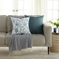 thumbnail image 1 of Noble Linens 2-Pack Cotton Slub Decor Throw Pillows - Jacobean Navy, 1 of 4